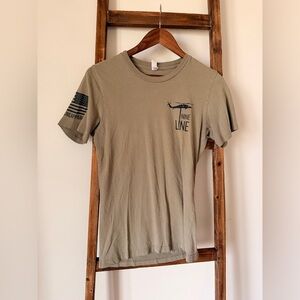 Nine Line Apparel Men's Khaki Graphic Tee